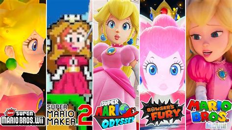 Evolution Of Peach In Mario Games And Movies 2009 2023 Hd Youtube