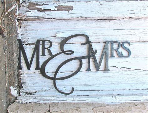 Metal Wall Hanging Mr And Mrs