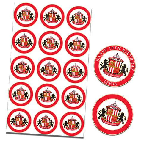 Sunderland Football Club 15x 2″ Or 30x 15″ Cupcakes Can Be