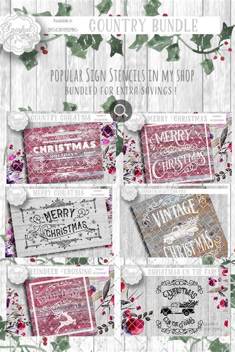 Download Vintage Christmas Cut Design BUNDLE By Sparkal Designs ...