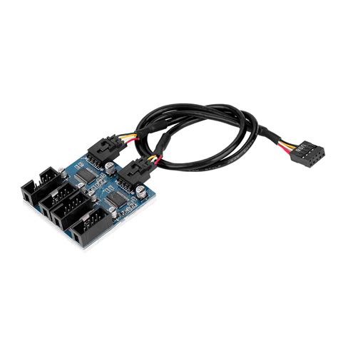 lyumo motherboard 9 pin usb header male 1 to 4 female extension splitter cable usb 9 pin