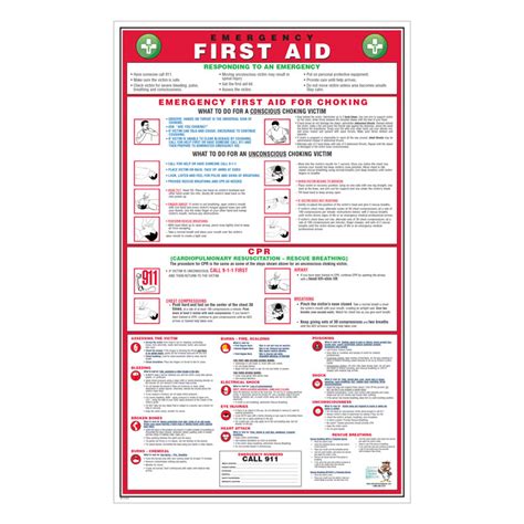 Emergency First Aid Poster 54870
