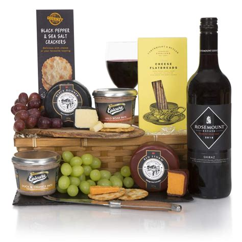 Ten years experience of delivering gift baskets throughout london. Wine, Cheese and Pate Christmas Hamper - Xmas Gourmet ...