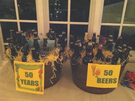 Gift ideas for 50 year old male. 50th birthday idea ~ 50 years, 50 beers! | 50th birthday ...