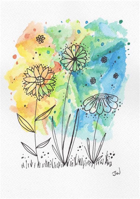 Pin On Doodle Art With Watercolor