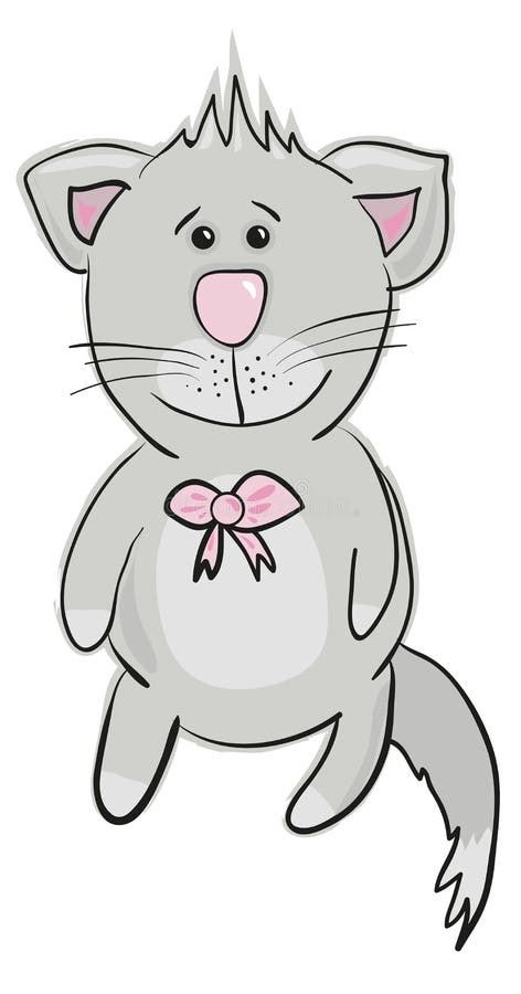 Cute Gray Cat Stock Vector Illustration Of Childhood 24624452