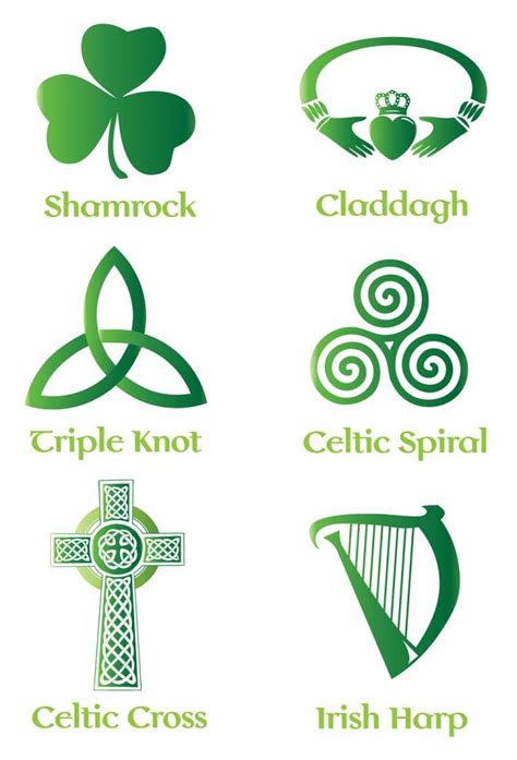 Free Vector Irish And Celtic Symbol Vector Set Backgrounds Buttons