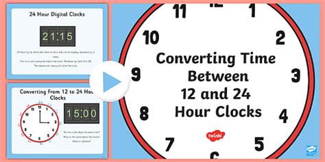 Converting Between 12 And 24 Hour Clock Powerpoint Kids