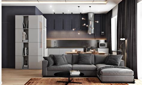 2 Masculine Interiors In Shades Of Grey Black And Brown