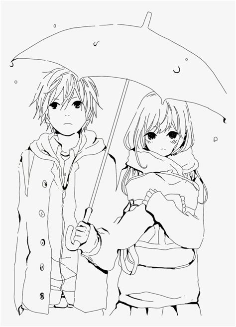 Cute Anime Couple Coloring Pages Coloring Pages Kids