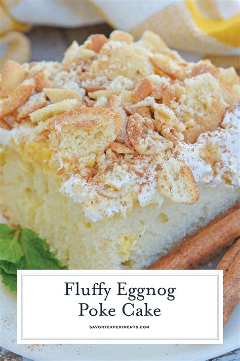 This Eggnog Poke Cake Recipe Is An Easy Pudding Poke Cake