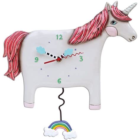 Allen Designs Unicorn Buttercup Pendulum Clock In 2021 Unicorn Clock