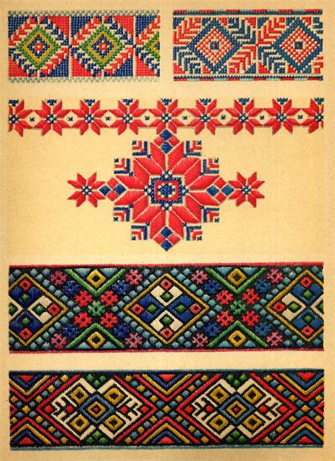 ukrainian folk embroidery i f krasyts ka 1960 plate 8 embroidery of ternopil oblast