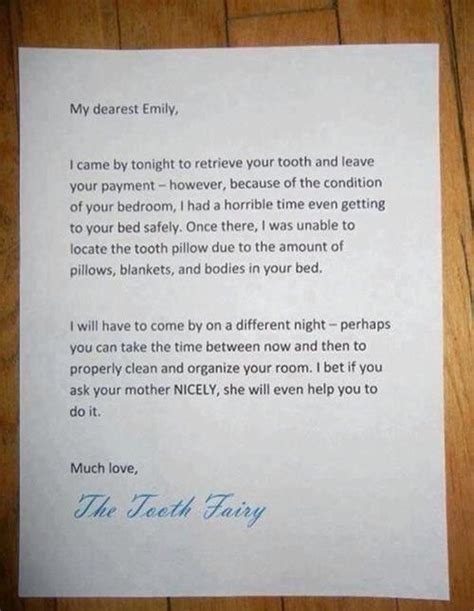 A Funny Letter From The Tooth Fairy Little Smiles