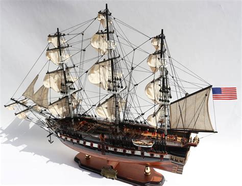 Uss Constitution Tall Ship Fully Assembled Wooden Ship Model Quality