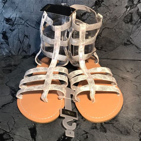 Nwt Mixit Silver Sandals Silver Sandals Ankle Straps Sandals