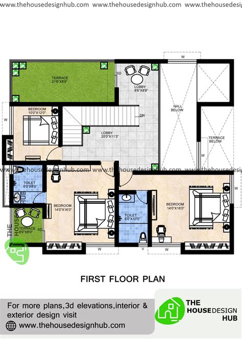 40x80 3200 Sqft Duplex House Plan 2 Bhk East Facing Floor Plan With