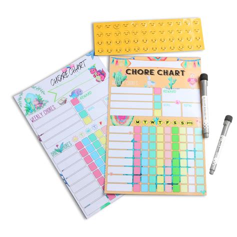 Buy Dinosaur Chore Chart For Kids Magnetic Behavior Chart For Two Kids
