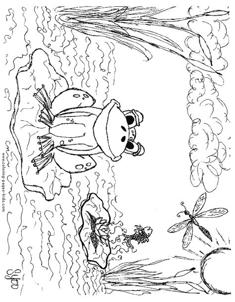 Hudtopics Printable Forest Coloring Pages Frog For Kids