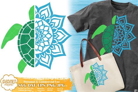 Turtle Mandala Svg Summer Zentangle Svg Cut File Didiko Designs