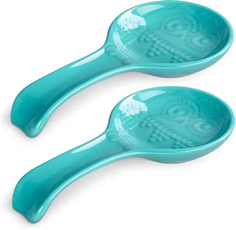 Dowan Spoon Rest Set Of 2 Owl Spoon Rest For Stove Top Ceramic Spoon