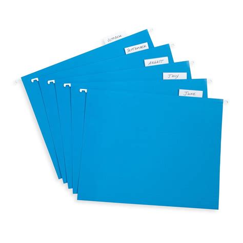 Blue Summit Supplies Hanging File Folders Letter 15 Tab Blue 25 P