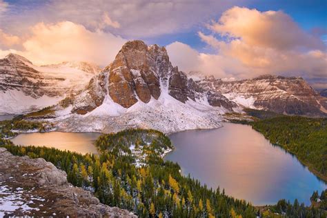 Fall Color And First Snow At Mt Assiniboine Canada