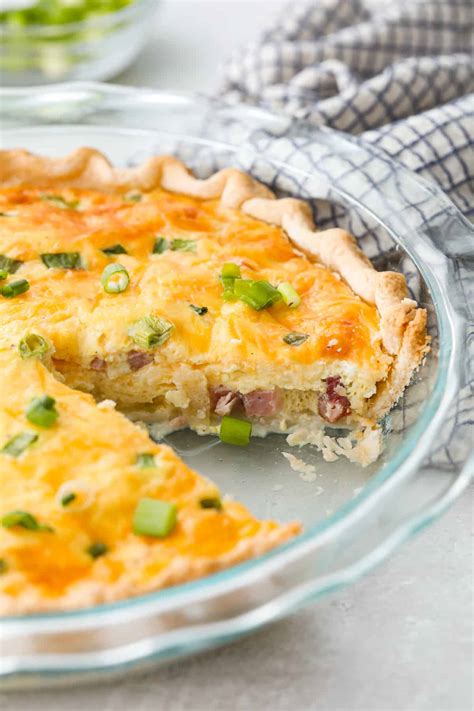 Simple Ham And Cheese Quiche Recipe Tasty Made Simple