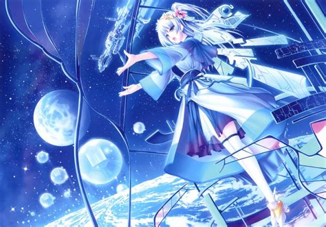 Here We See Some Beautiful Anime Wallpapers Made By Tenmaso It Shows One Beautiful Futuristic