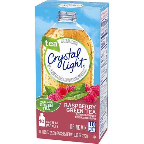 Crystal Light Raspberry Green Tea Sugar Free Drink Mix Singles 10 Ct