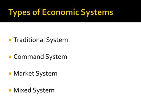 Ppt Different Economic Systems And The American Economy Powerpoint
