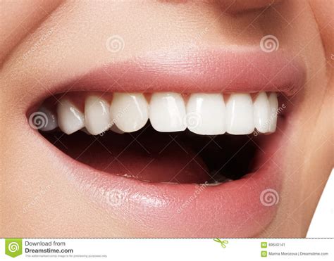 Beautiful Smile With Whitening Teeth Dental Photo Stock Image Image