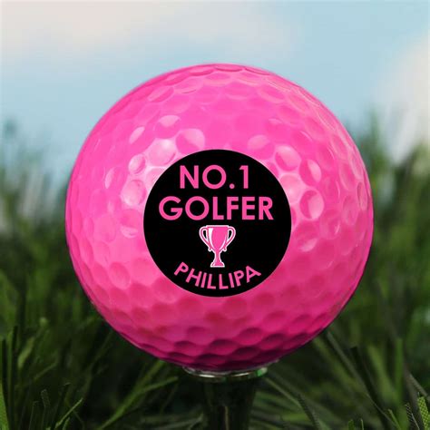 Personalised No1 Golfer Pink Golf Ball Uk