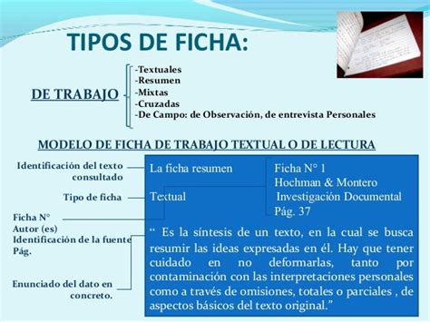 Tecnica De Investigación El Fichaje