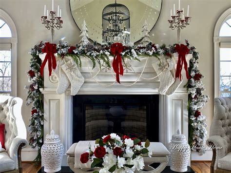 How To Style A Gorgeous Christmas Mantel Happy Haute Home