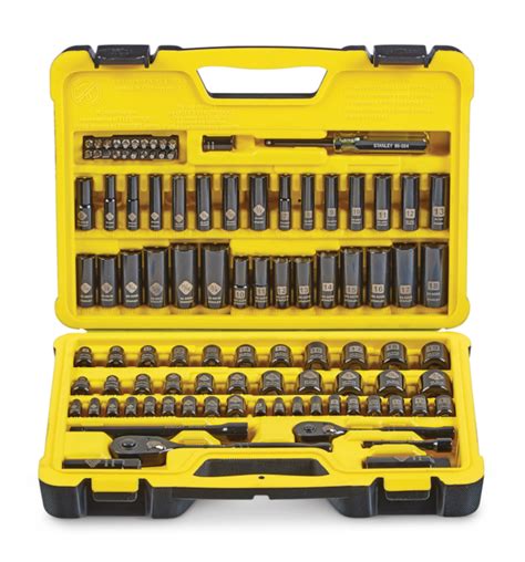 Stanley Professional Grade Black Chrome Socket Set 99 Pc Saemetric