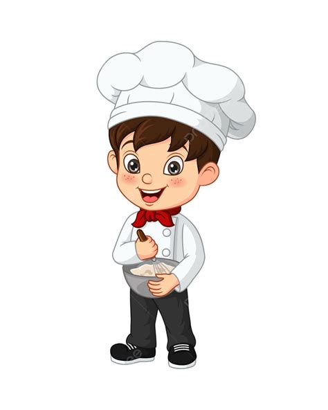 Cute Boy Chef Vector Design Images Cute Little Boy Chef Cook Mixing