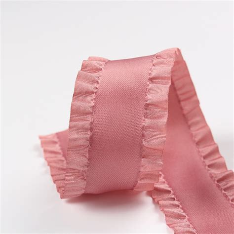 Wholesale Double Ruffle Ribbon Frill Ribbon Polyester Decorative