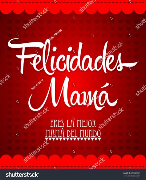 Felicidades Mama Congrats Mother Spanish Text Stock Vector Royalty