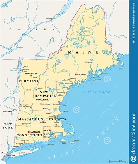 Rozjímání Následuj Nás Ochrana Map Of New England Papír Knoflík