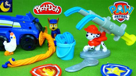 Paw Patrol Play Doh Toys Marshall Chase Play Sets Unboxing Toy Video