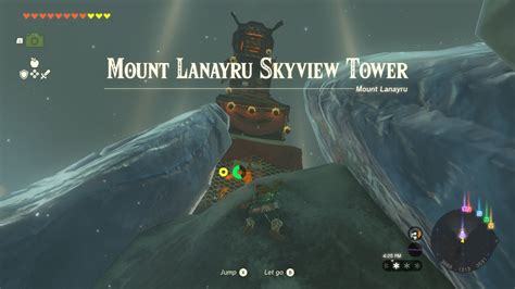 Mount Lanayru Skyview Tower The Legend Of Zelda Tears Of The Kingdom