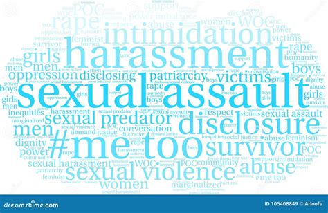 Sexual Assault Word Cloud Stock Vector Illustration Of Justice 105408849