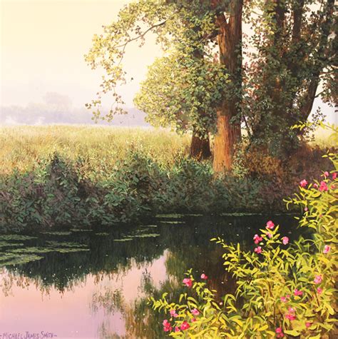 Michael James Smith Original Oil Painting On Panel The River Ure