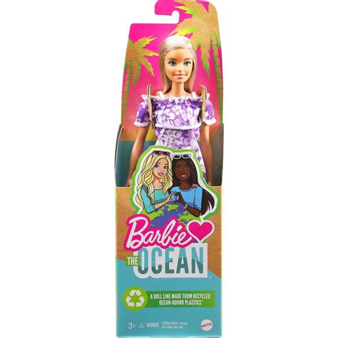 Barbie Loves The Ocean Beach Themed Blonde Doll Made From Recycled Plastics