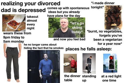 Realizing Your Divorced Dad Is Depressed Starter Pack Rstarterpacks