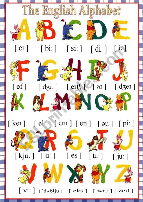 The English Alphabet Pronunciation Esl Worksheet By A