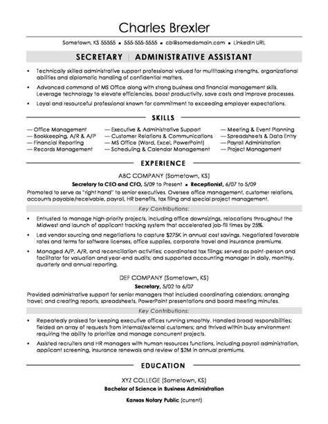 Secretarial definition, noting, of, or pertaining to a secretary or a secretary's skills and work: Public Administration Resume - Resume Sample