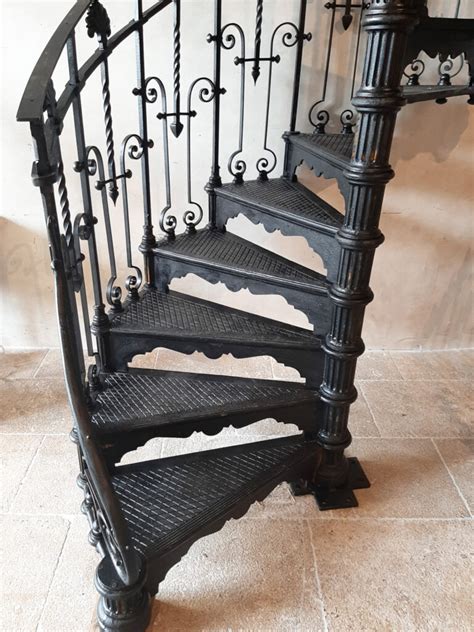 Antique French Cast Iron Spiral Staircase Piet Jonker