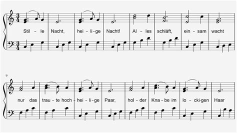 Stille nacht, heilige nacht, alles schläft; Stille Nacht, heilige Nacht - Klaviernoten (PDF Download) - YouTube